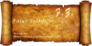 Faigl Zoltán névjegykártya