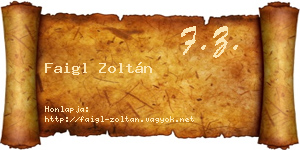 Faigl Zoltán névjegykártya
